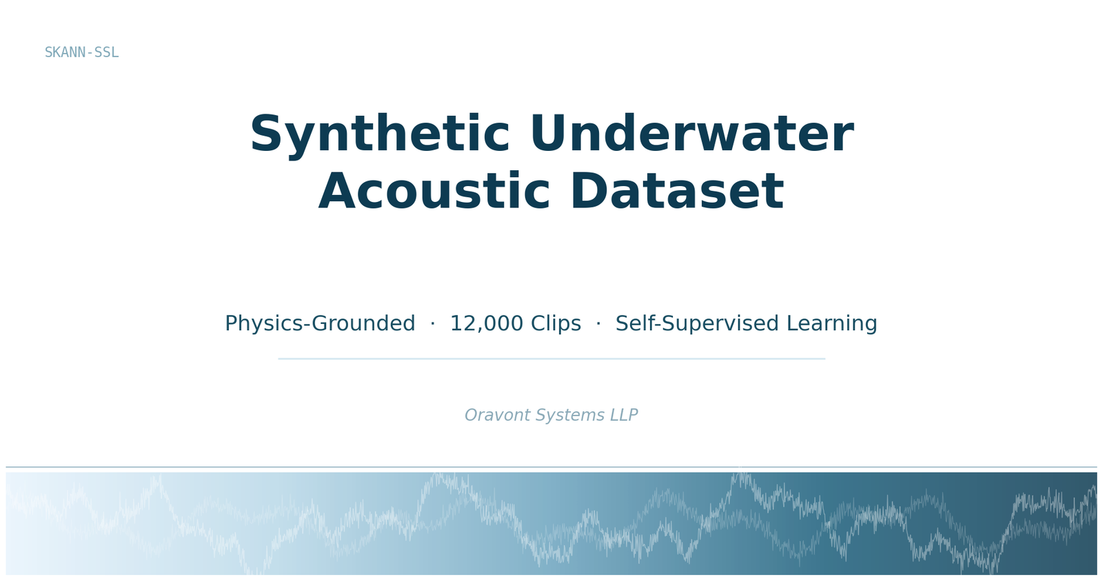 Synthetic Underwater Acoustic Dataset — SKANN-SSL